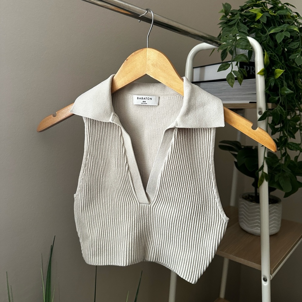 Aritzia Babaton Sculpt Knit Polo